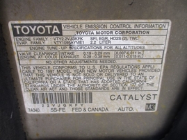 1997 TOYOTA CAMRY LE GOLD 2.2L AT Z15997
